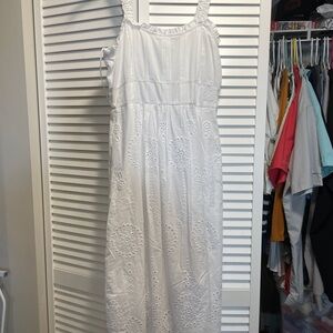 Steve Madden Women's Essie white eyelet midi dress